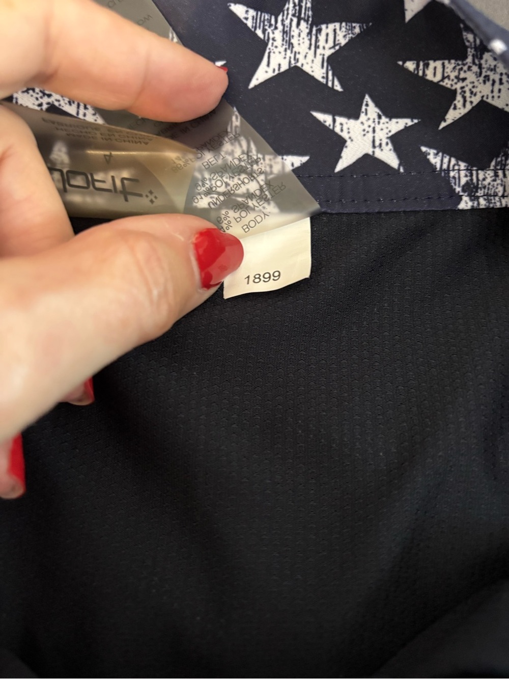 Jofit Dark Navy Mini Skirt with White Star Print - Picture 6 of 12